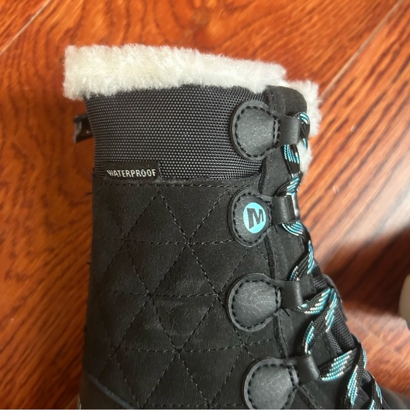 NWT MERRELL Heidi Waterproof Boot Size 11 Toddler Girl in Black - Picture 14 of 16